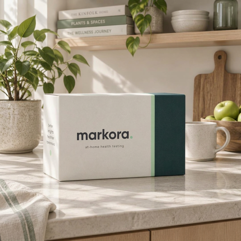 Concept Markora Health kit on a sunlit kitchen counter